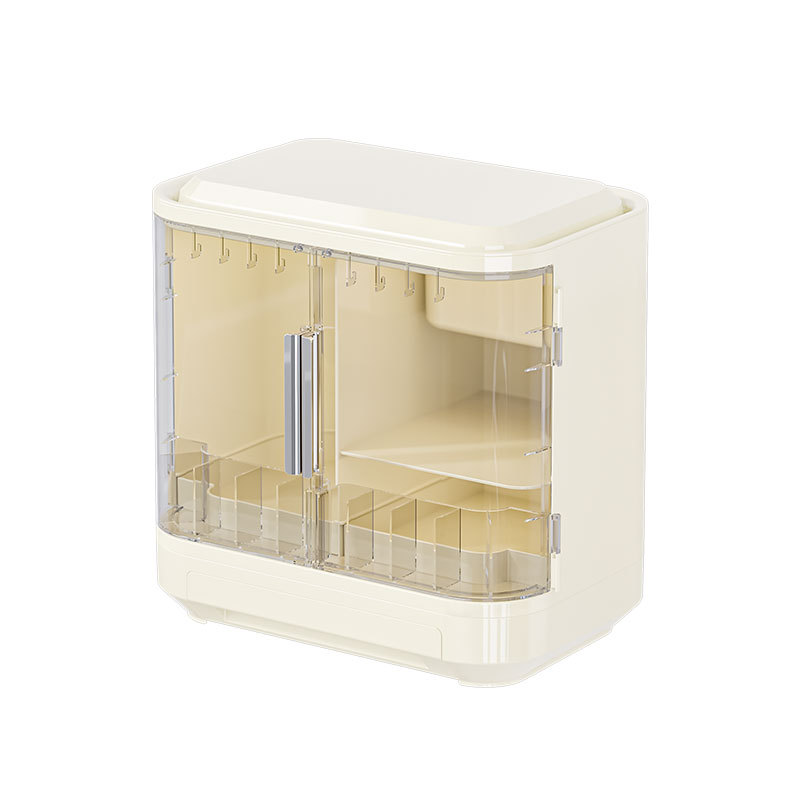 Luxury Skincare Tools - Cosmetics Storage Box with Mirror, High-end