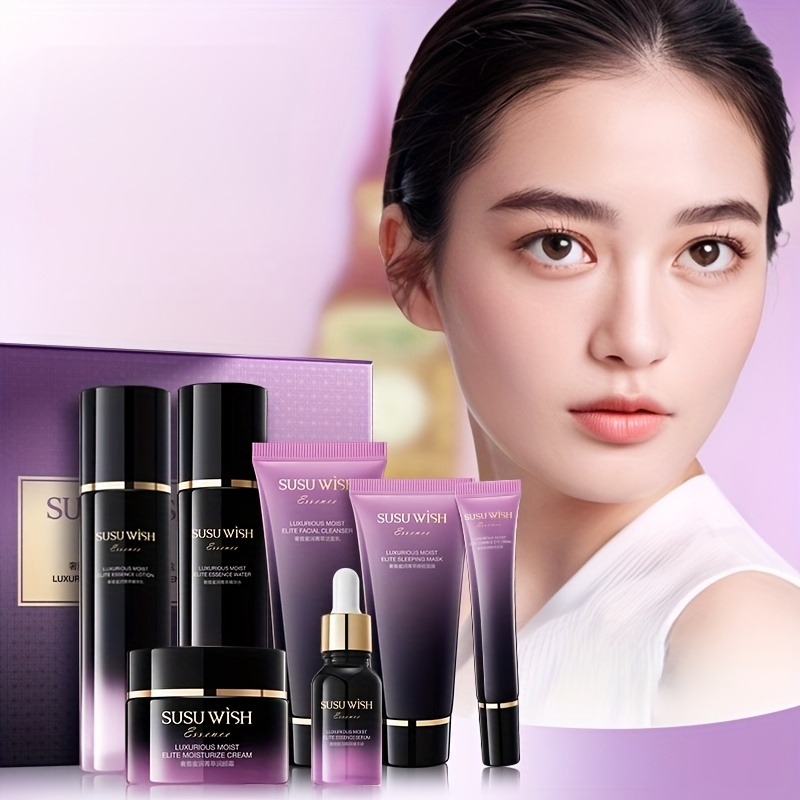Luxury Skincare Routine - Luxurious and Elegant Nine-Piece Moisturizing Essence