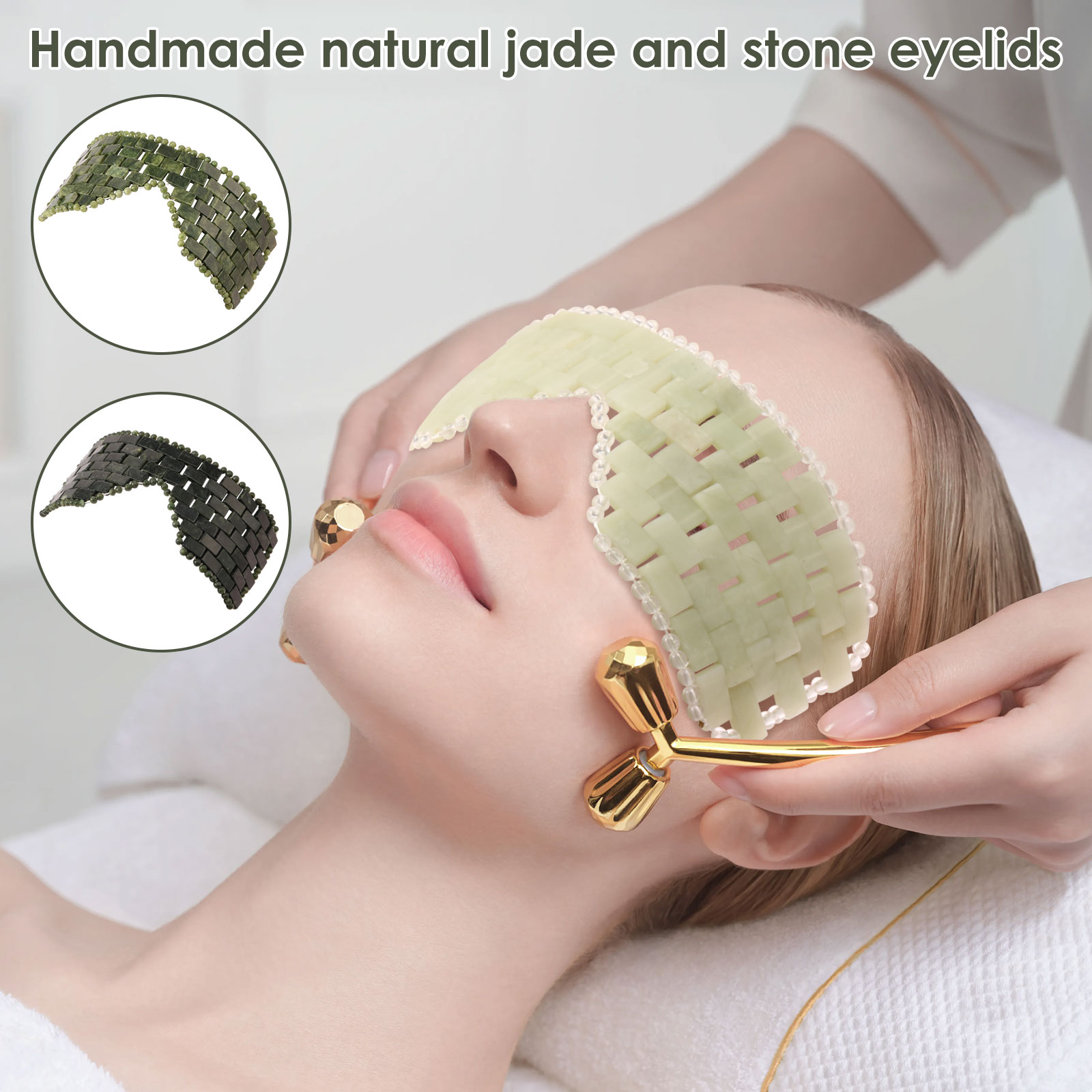 Luxury Skincare Tools - Jade Eye Mask Portable Jade Stone