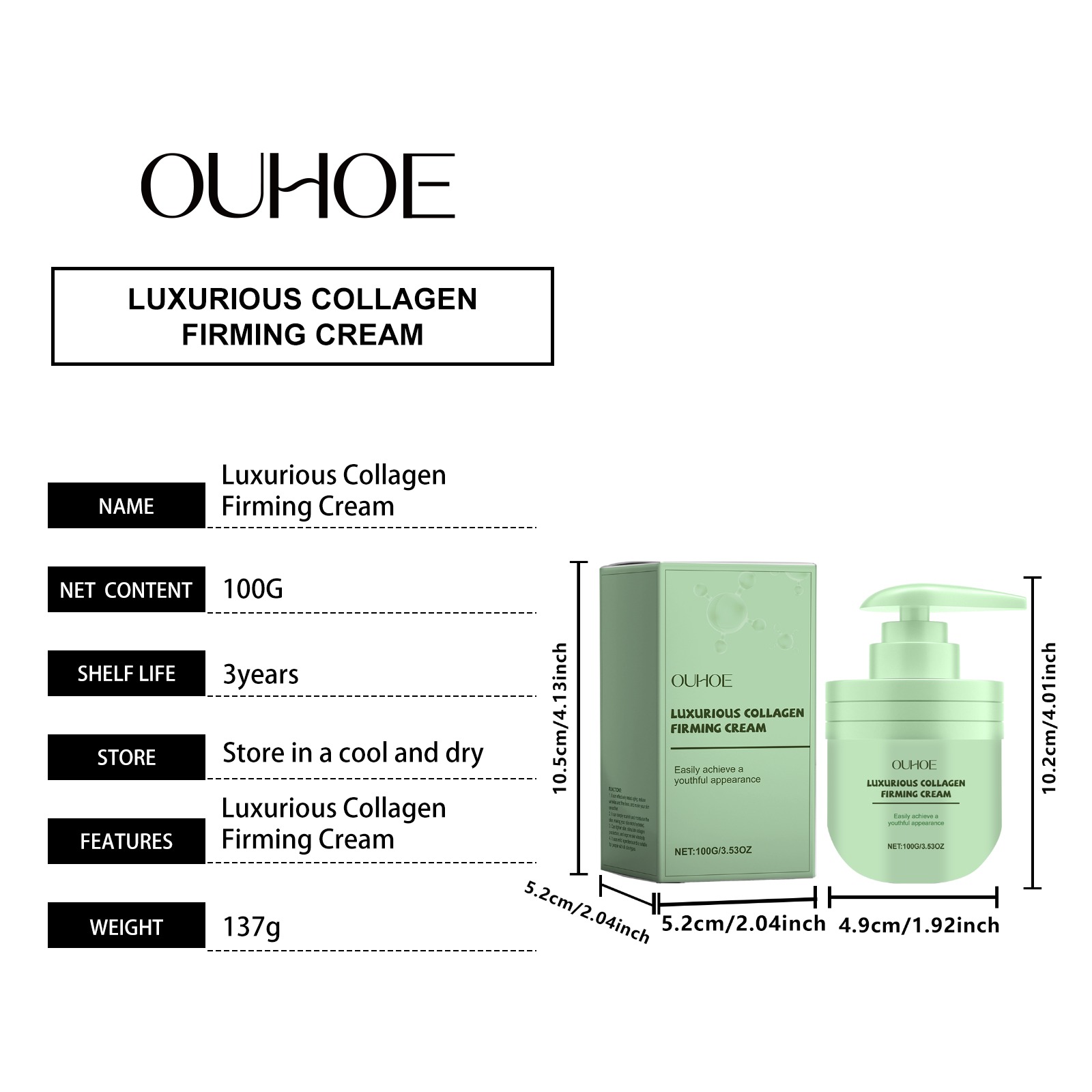100g Collagen Peptide Cream Tr - Luxury Skincare Anti Aging ulasan dan harga