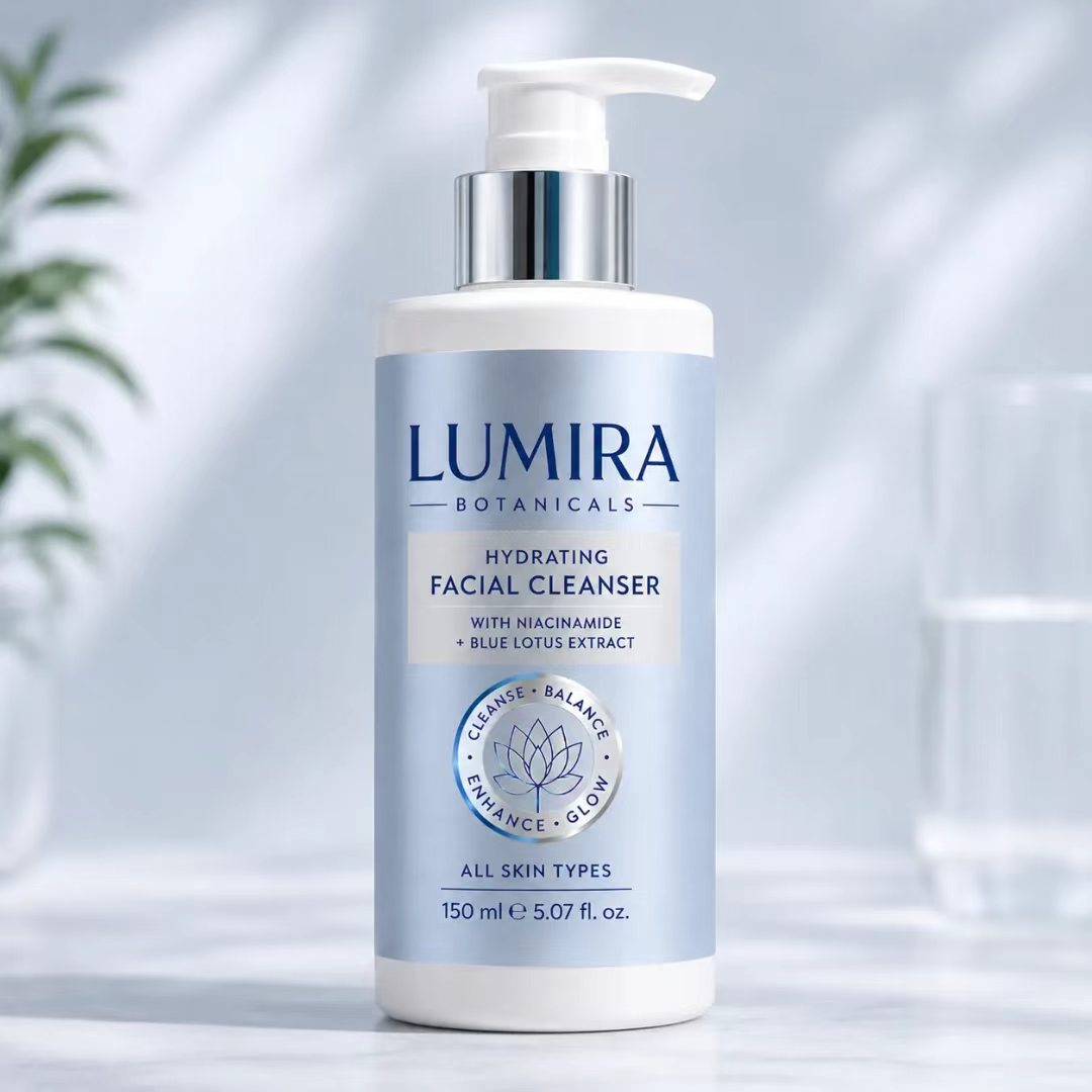 Custom Luxury Blue/Silver Foil - Luxury Skincare Cleanser ulasan dan harga