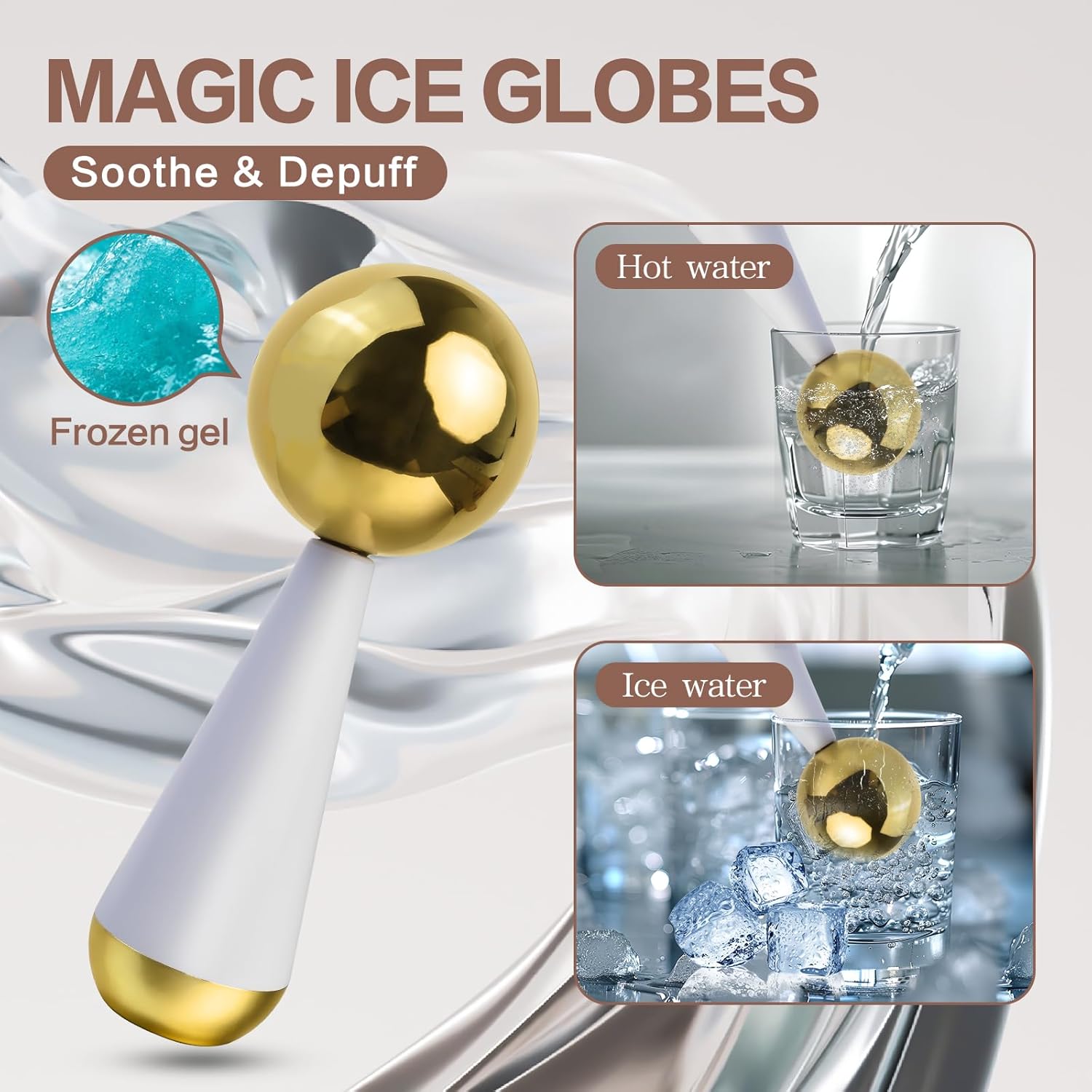 Ice Globes for Face Eyes Steel - Luxury Skincare Tools ulasan dan harga