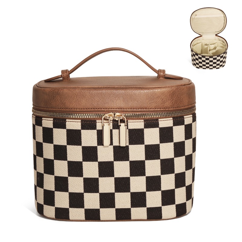 Checkerboard Make Up Bag Retro - Luxury Skincare Aesthetic ulasan dan harga