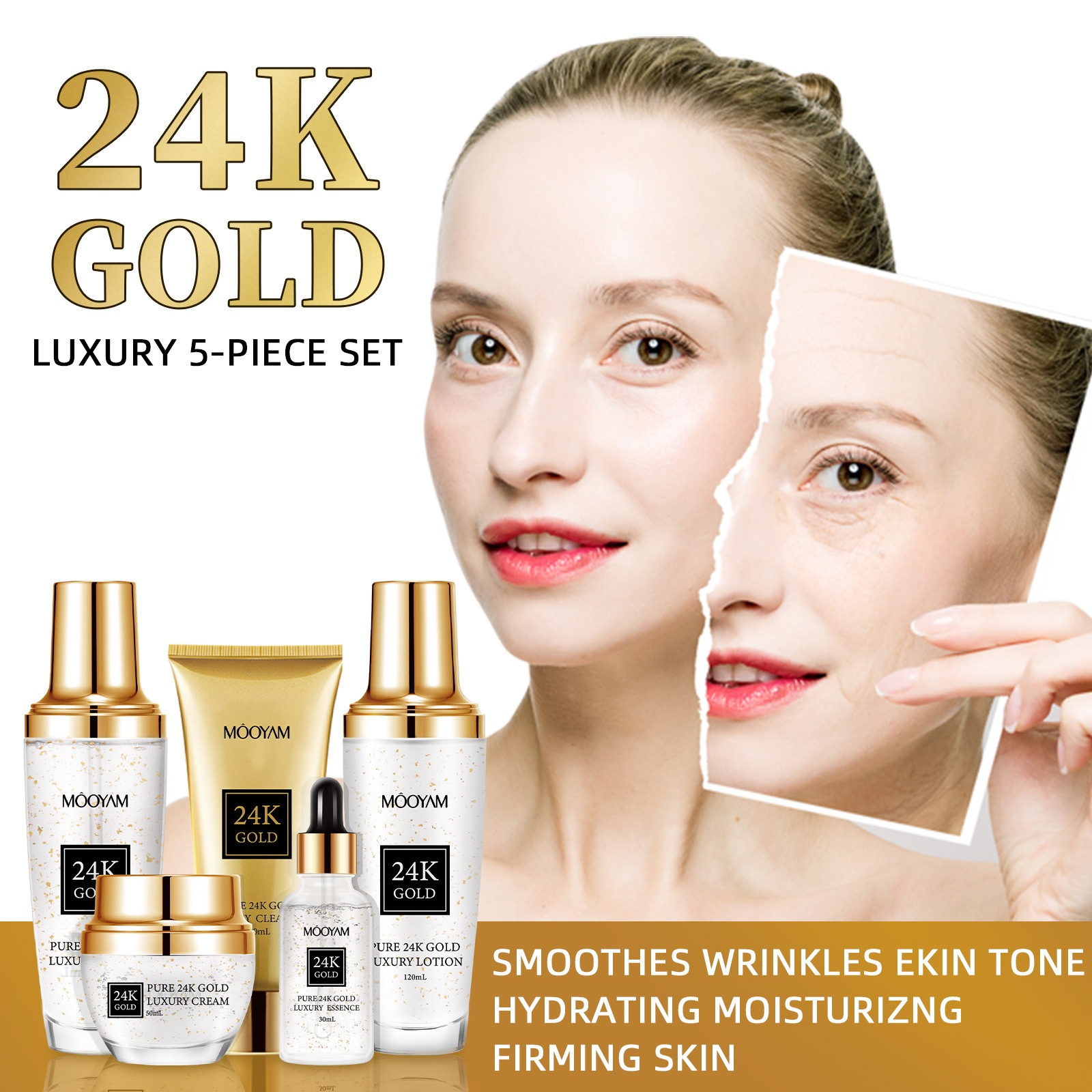 24K Gold LUXURY Moisturizin An - Luxury Skincare Anti Aging ulasan dan harga