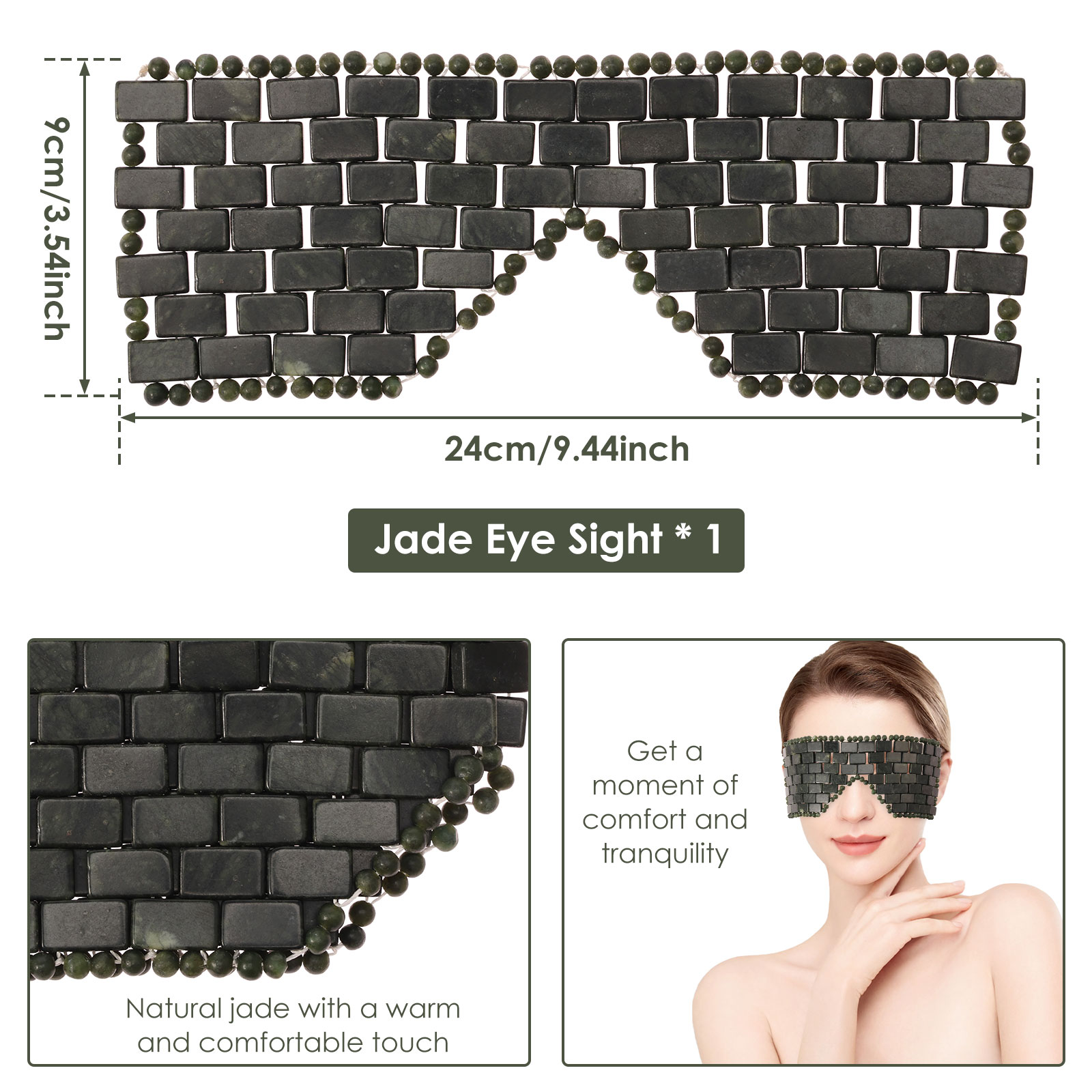 Jade Eye Mask Portable Jade St - Luxury Skincare Tools ulasan dan harga